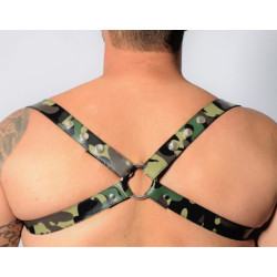 The Red Harnais en cuir Camouflage - Acc. CHROME - CROSS - THE RED S/M